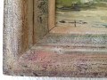 Óleo original sobre madera  pintado y firmado de los años 20 
